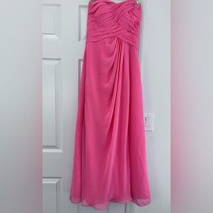 Bill Levkoff Hot Pink women’s size 6 Ruched strapless Draped Dress